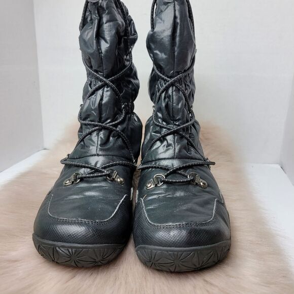 The North Face Primaloft Icepick Sole Goose Down Black Snow Boots Shoes Size 8 - Picture 2 of 8